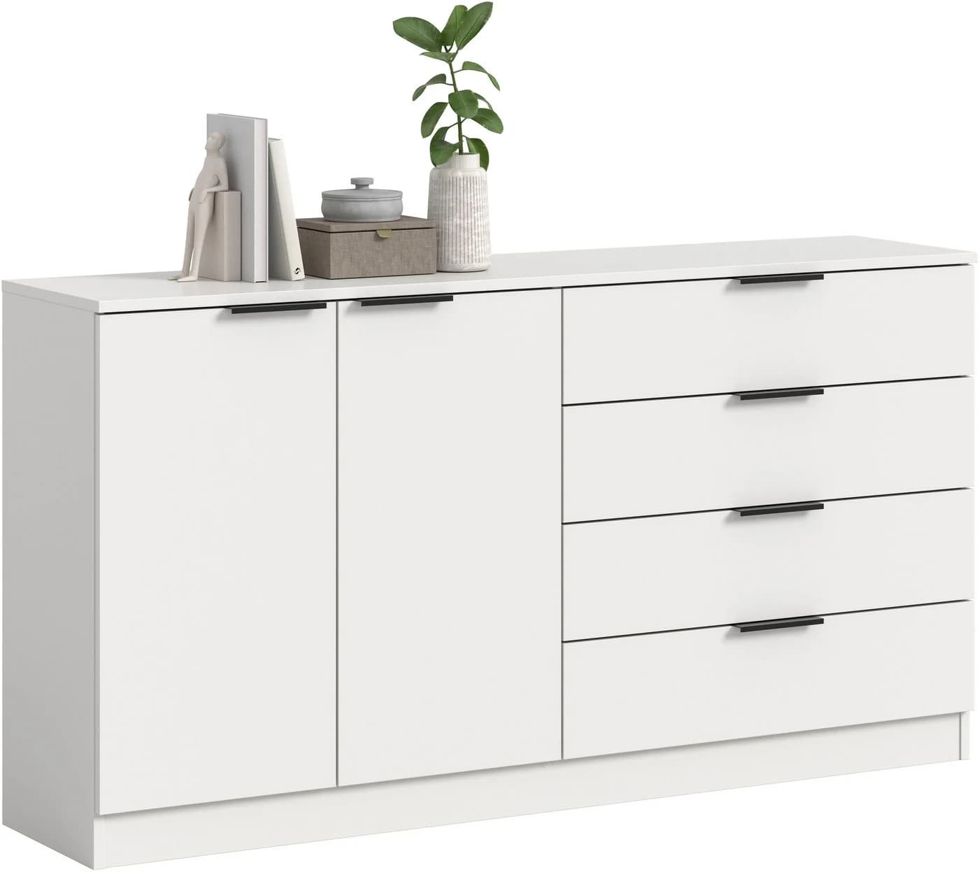 Home Affaire Sideboard SKARDE 148 cm 4 Schubkästen 2 Türen Weiß - Bild 3