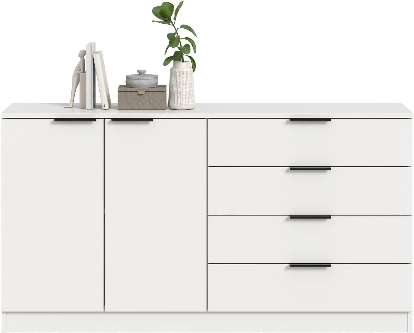 Home Affaire Sideboard SKARDE 148 cm 4 Schubkästen 2 Türen Weiß - Bild 4
