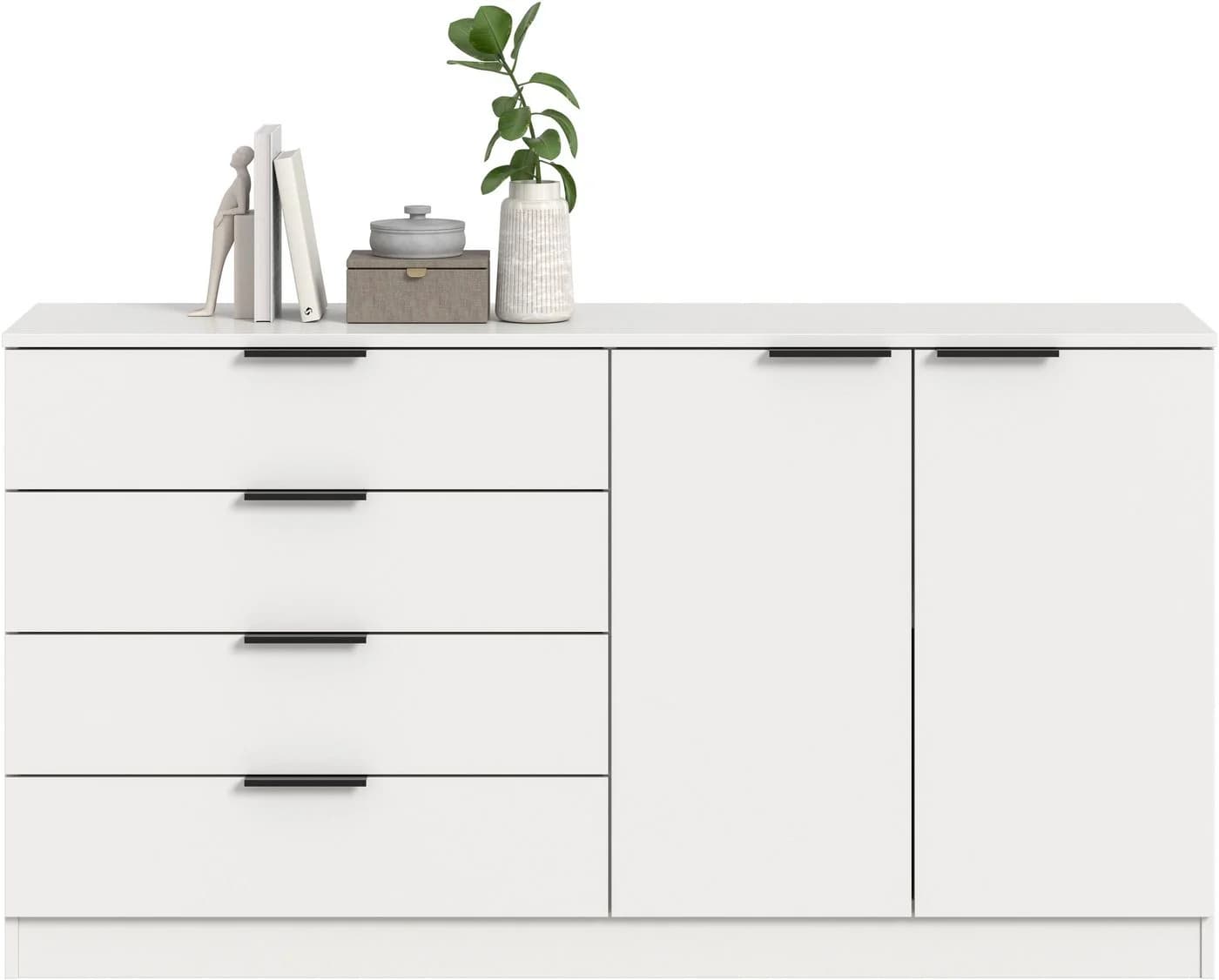 Home Affaire Sideboard SKARDE 148 cm 4 Schubkästen 2 Türen Weiß - Bild 5