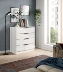 Kommode HOME AFFAIRE SKARDE Weiß 4 Schubladen FSC-zertifizierter Holzwerkstoff Bild 1
