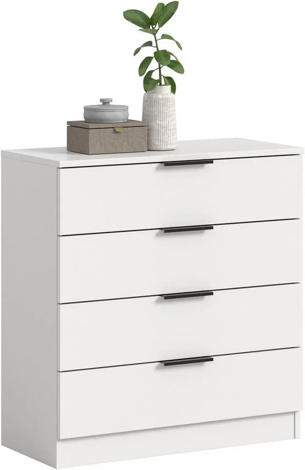 Kommode HOME AFFAIRE SKARDE Weiß 4 Schubladen FSC-zertifizierter Holzwerkstoff - Bild 2