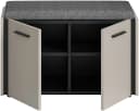 Sitzbank im Landhausstil aus Holzwerkstoff und Kaschmir Bild 3