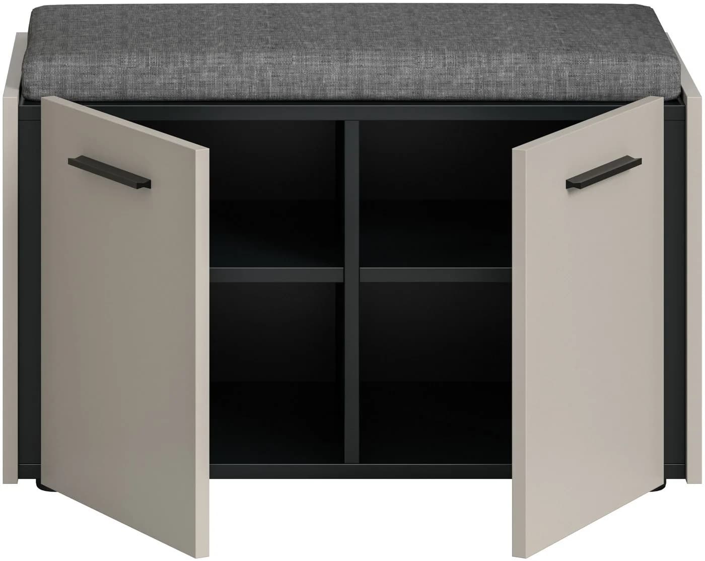 Sitzbank im Landhausstil aus Holzwerkstoff und Kaschmir - Bild 3