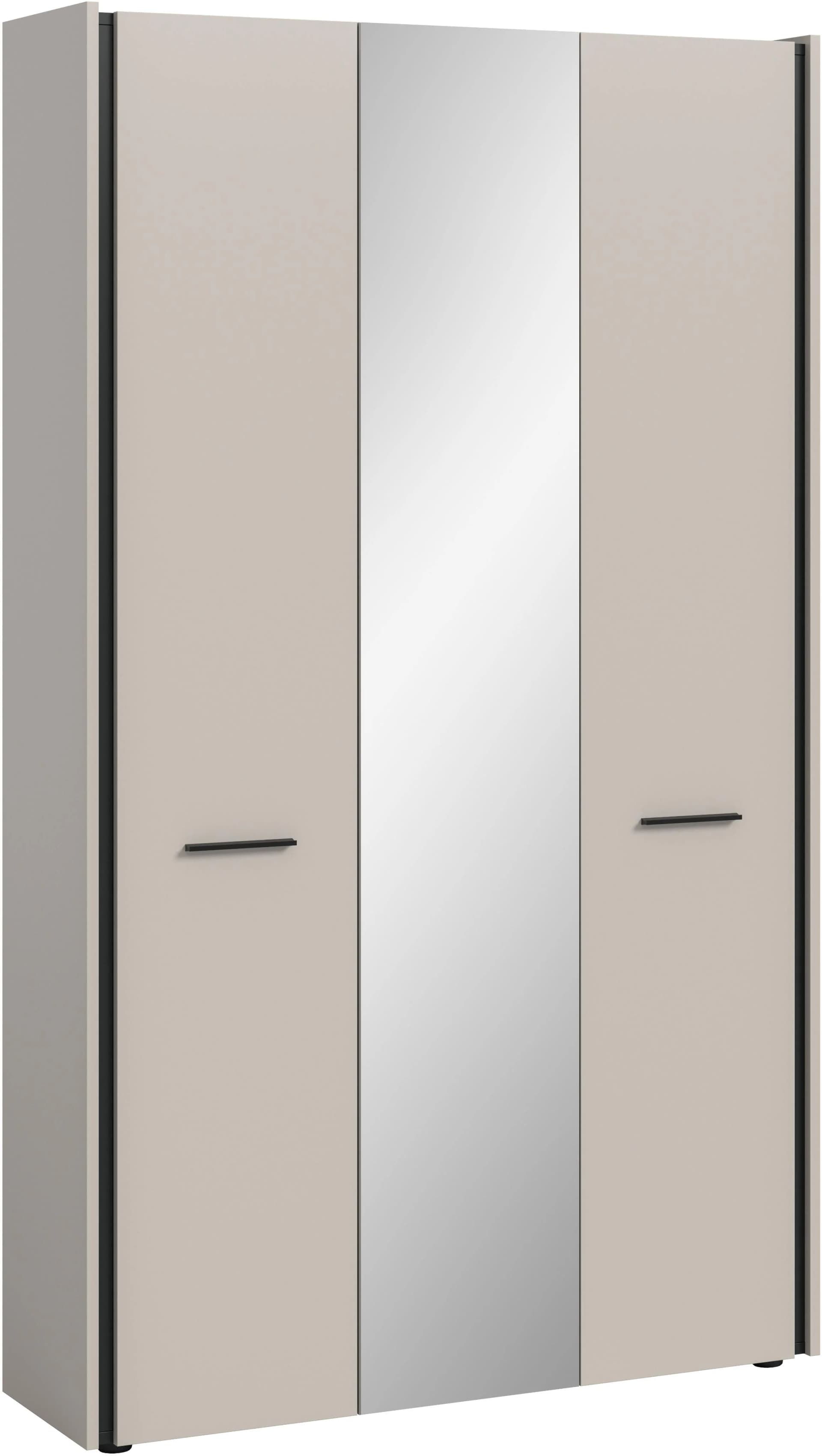 Garderobenschrank HOME AFFAIRE "RAK" 107 cm Breite, 12 Fächer, Kaschmir/Schwarz