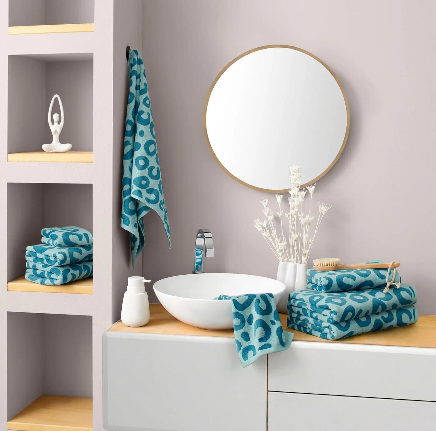 OTTO home Handtuch Set Anna Leopardmuster 8-tlg 100% Baumwolle