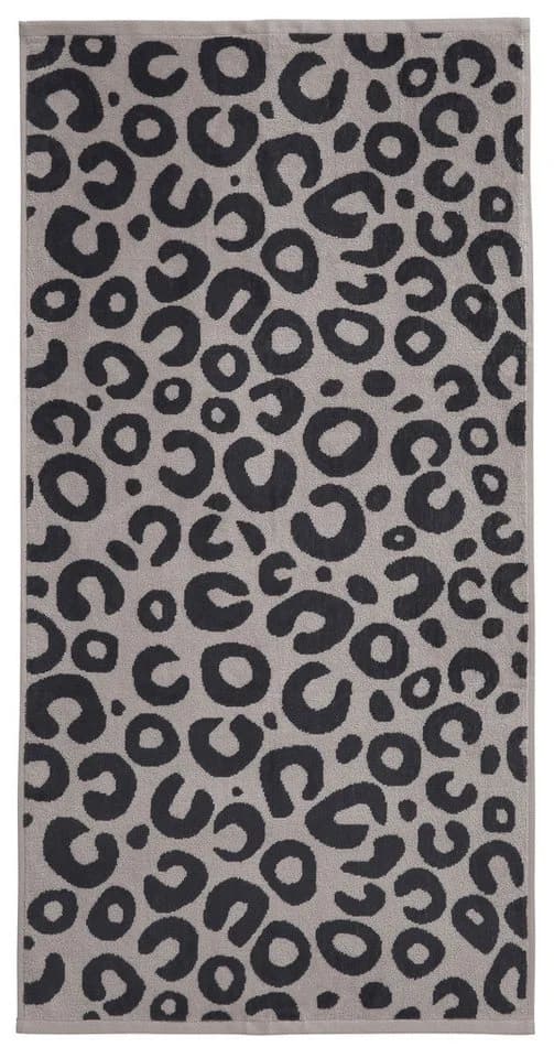 OTTO HOME Handtuch Set 4-tlg. Leopardmuster anthrazit grau - Bild 3