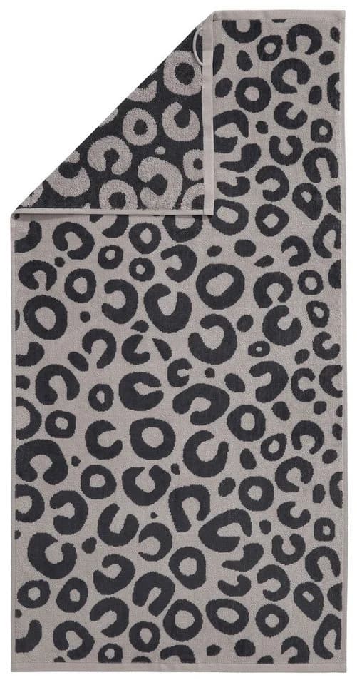 OTTO HOME Handtuch Set 4-tlg. Leopardmuster anthrazit grau - Bild 4