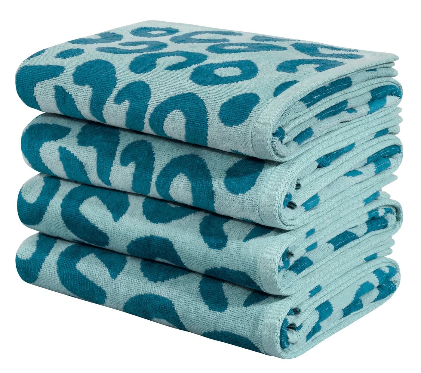 OTTO HOME Handtuch Set 4-tlg. Leopard marine blau - Bild 2