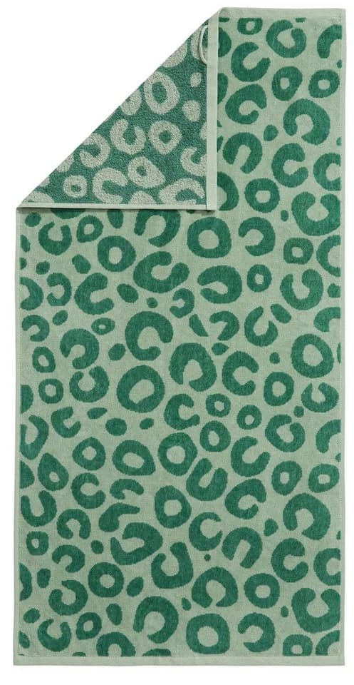 OTTO HOME Handtuch Set 4-tlg. Leopardmuster Frottiervelours Grün - Bild 4