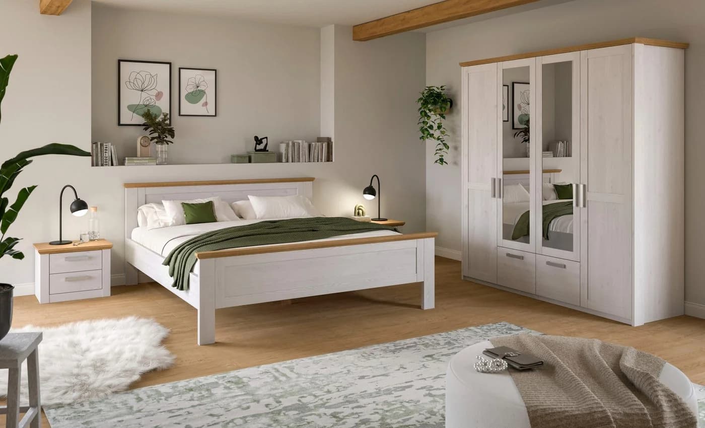 Nachtschrank Home Affaire Cosenza Landhausoptik Sibiu Lärche - Bild 4
