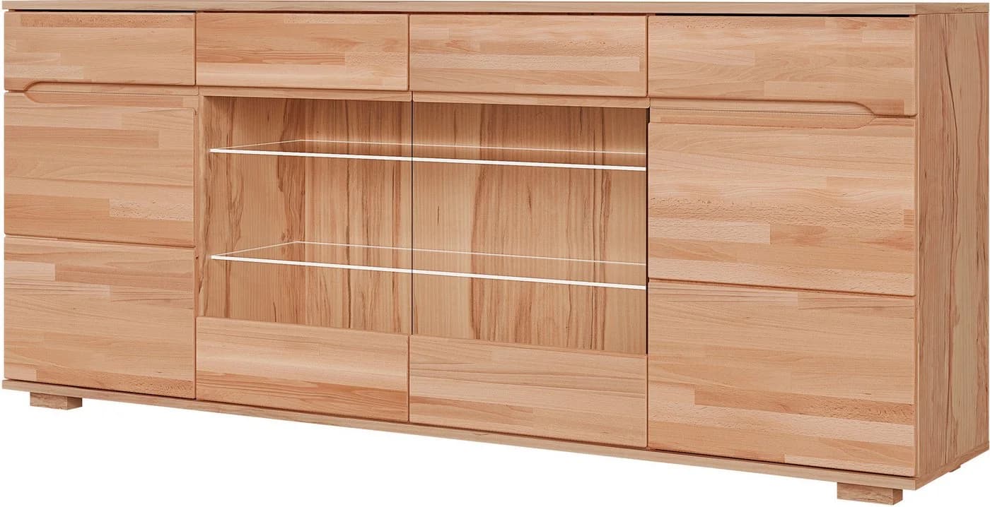 OTTO HOME Sideboard VETRO Teilmassiv Fronten Massivholz