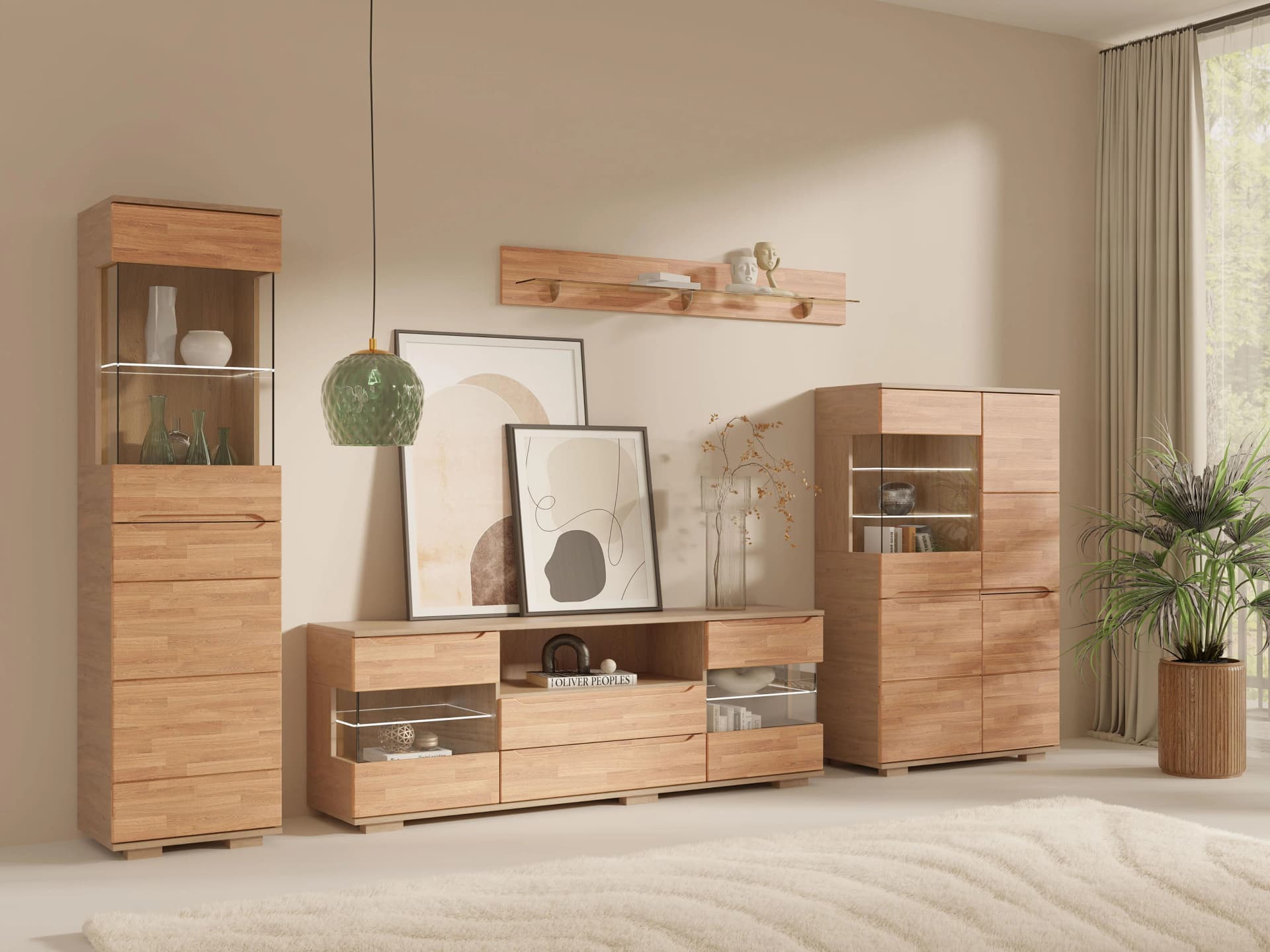 Wohnwand OTTO HOME VETRO Eichenfarben