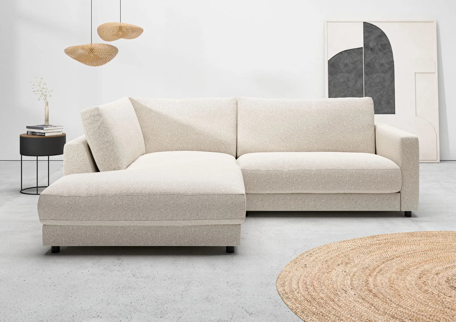 Ecksofa HOME AFFAIRE Ecksofa Jiro L-Form 100% Polyester