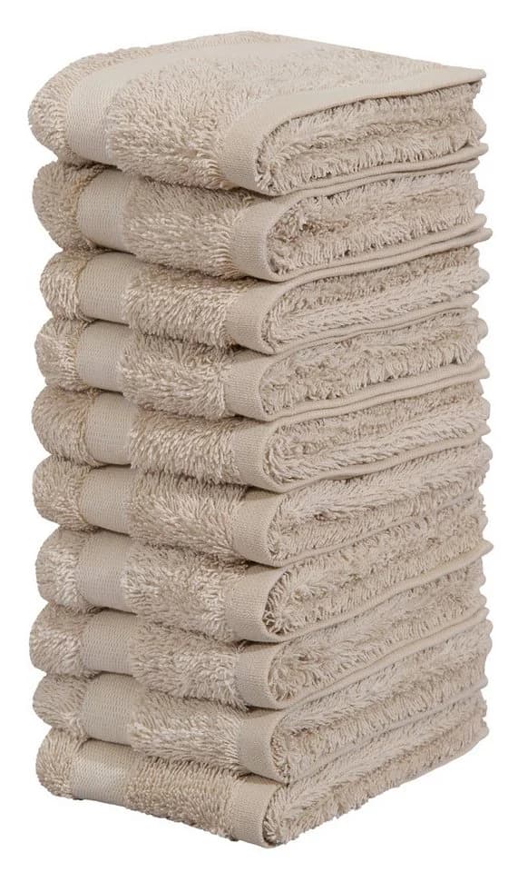 OTTO home Waschlappen Set Vanessa 10-tlg. Beige Baumwolle - Bild 2