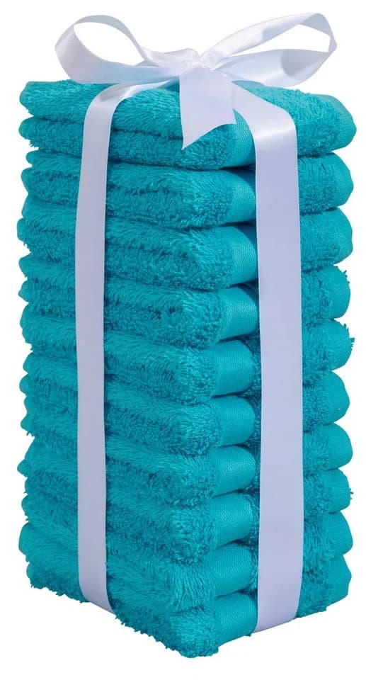OTTO home Waschlappen Set Vanessa 10-tlg. 30x30cm Türkis Baumwolle - Bild 4