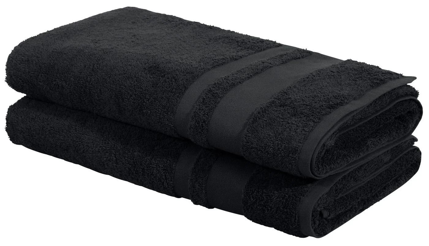 OTTO HOME Saunatuch Set Vanessa Schwarz 2-tlg. Premium Baumwolle - Bild 2