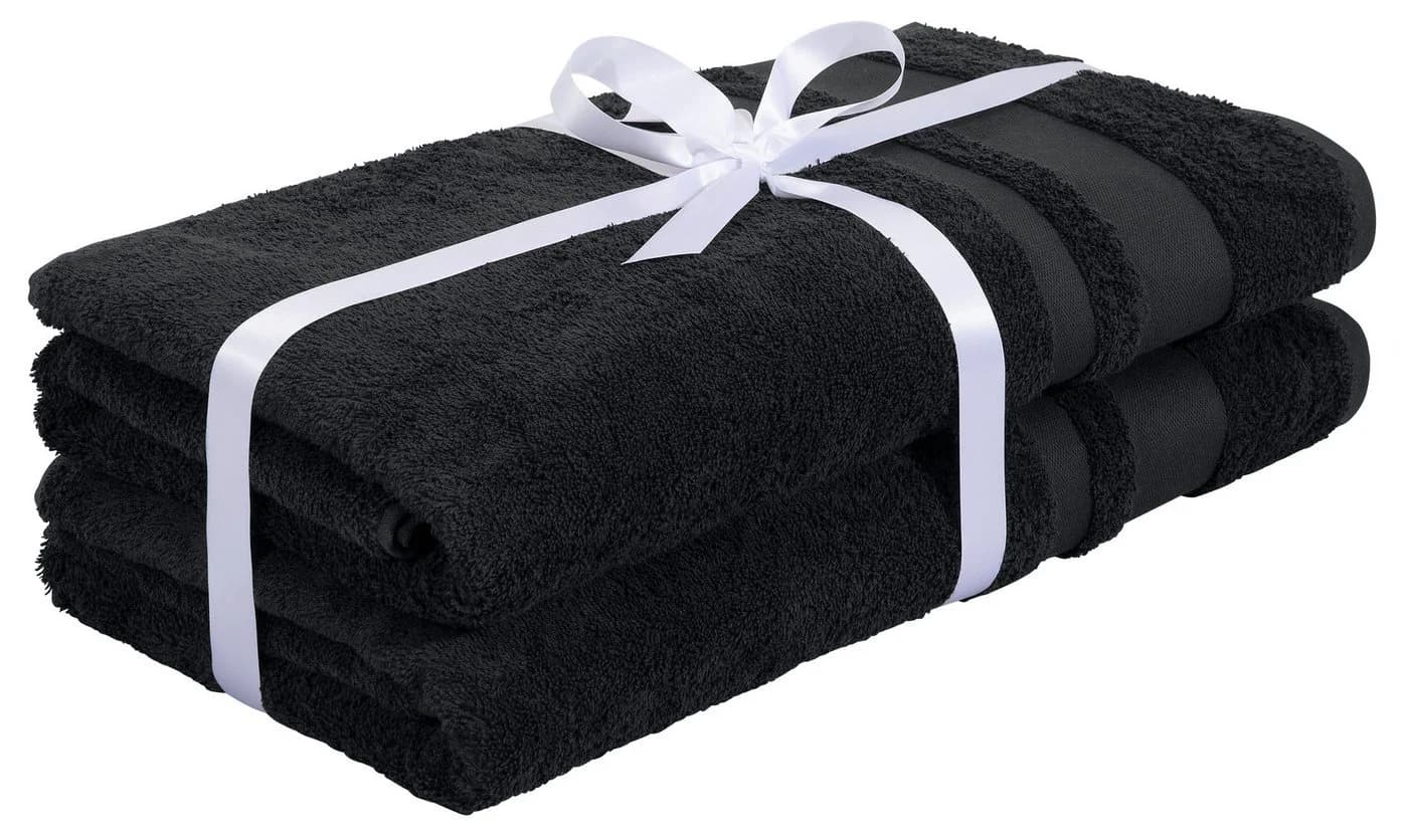 OTTO HOME Saunatuch Set Vanessa Schwarz 2-tlg. Premium Baumwolle - Bild 4
