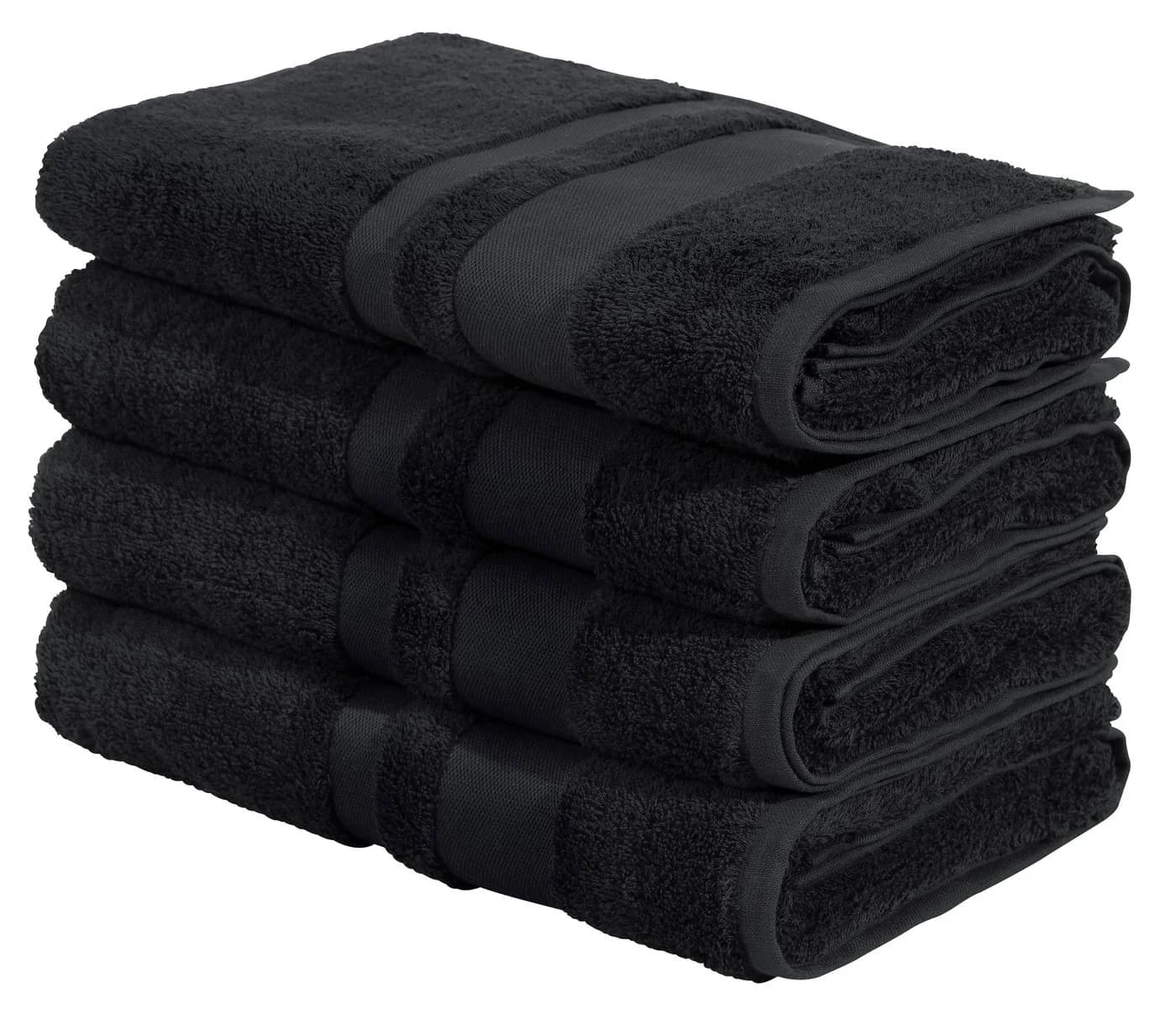 OTTO home Duschtücher Vanessa Set 4-tlg Schwarz Frottee - Bild 2