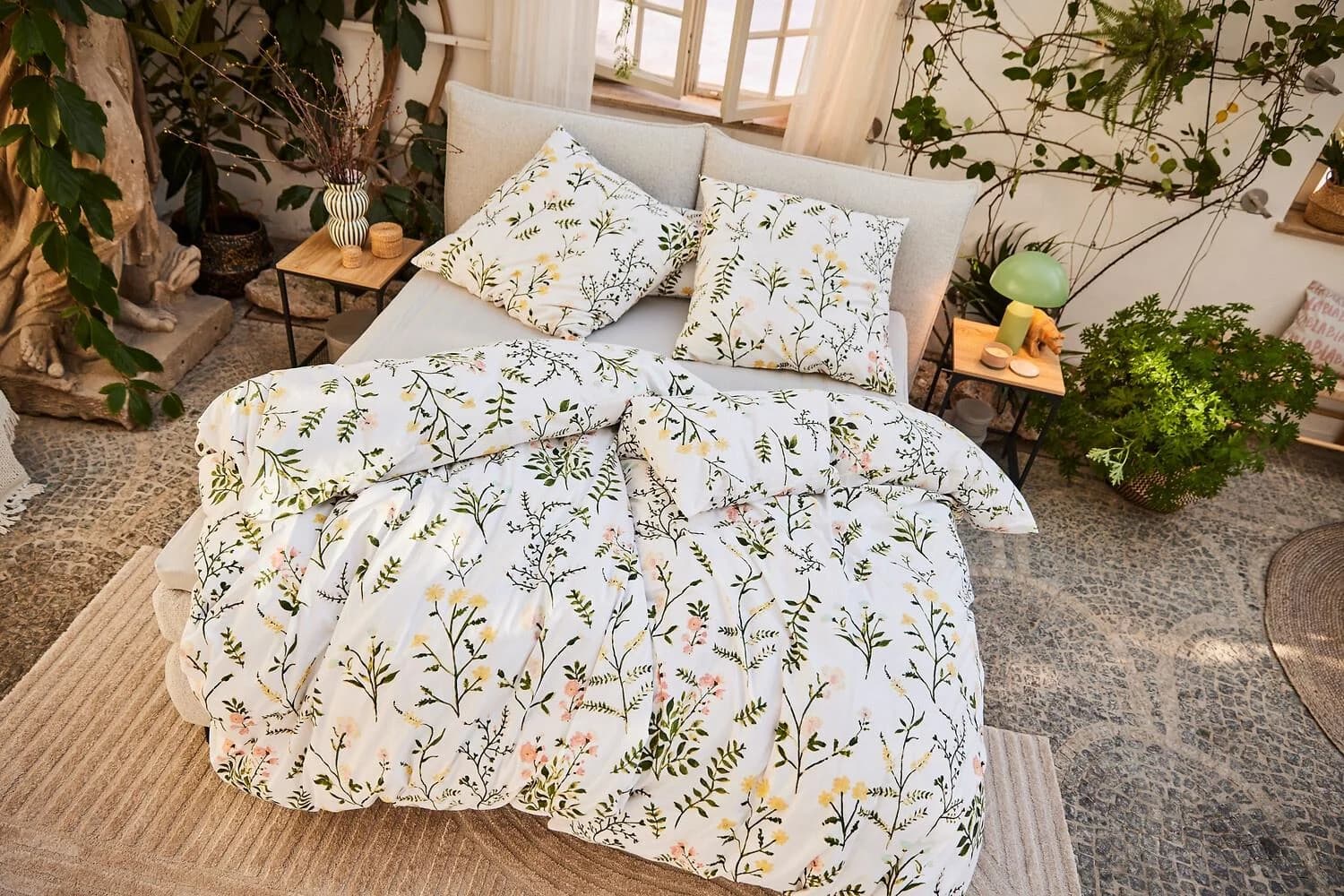 Bettwäsche OTTO HOME Claara Weiß Blumen Renforcé