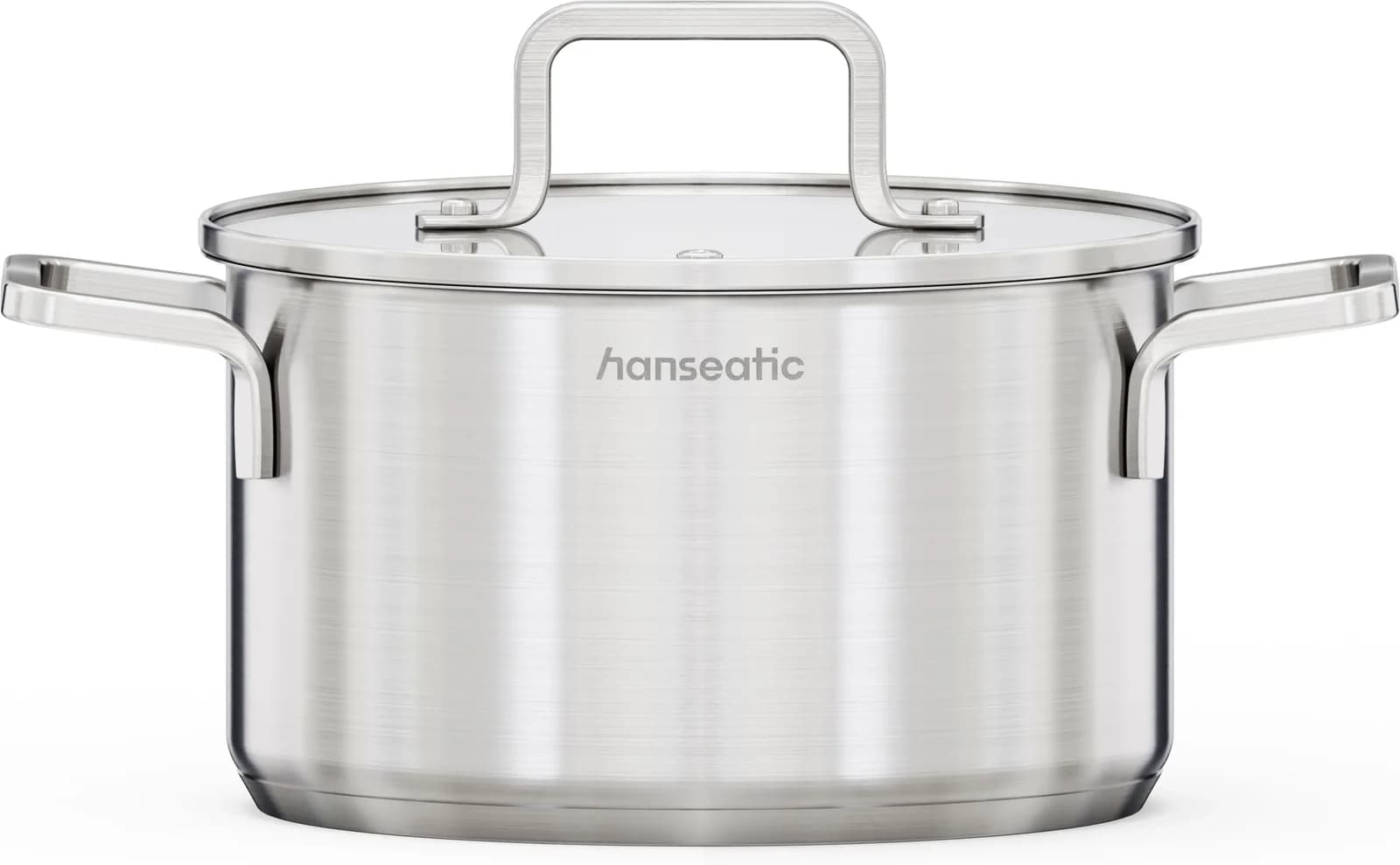 Hanseatic Kochtopf Daily 20cm Edelstahl mit Glasdeckel