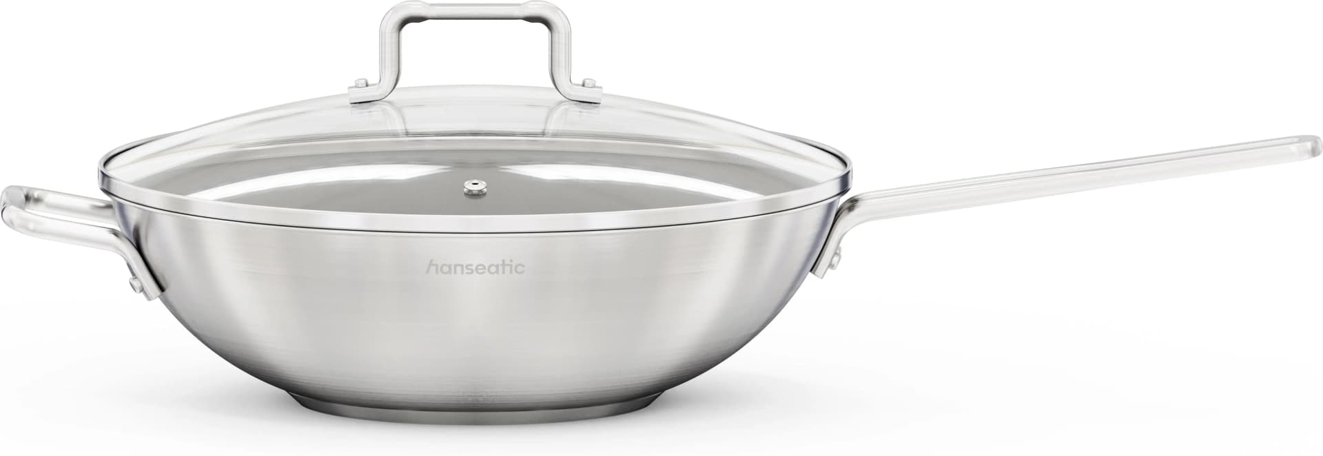 Hanseatic Wok DAILY Edelstahl 32cm mit Antihaftbeschichtung