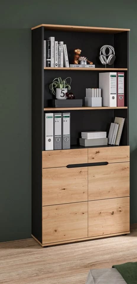 Aktenschrank Home Affaire Rehat Topseller Basalt Grau Artisan Eiche Nachbildung