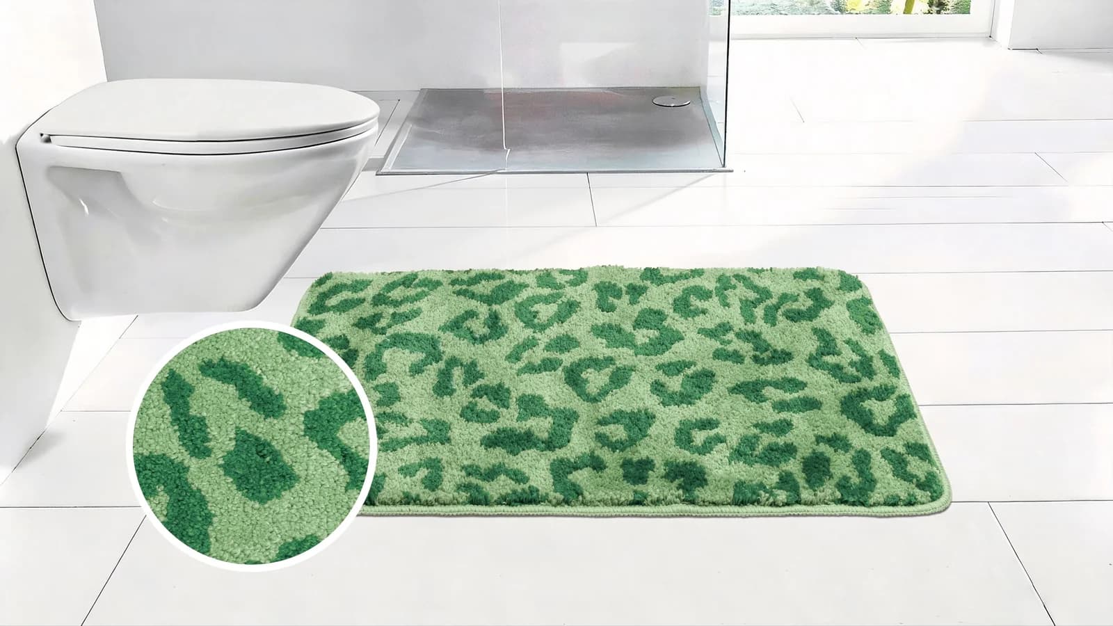 OTTO HOME Badematte Anna Leo Animal Print Grün