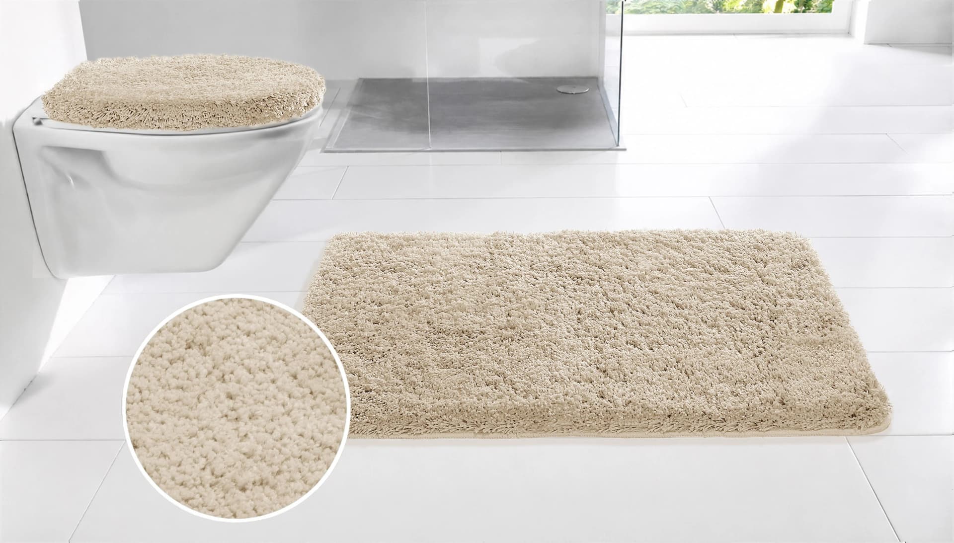 OTTO HOME Badematte Sanremo Premium Beige 80x150 cm