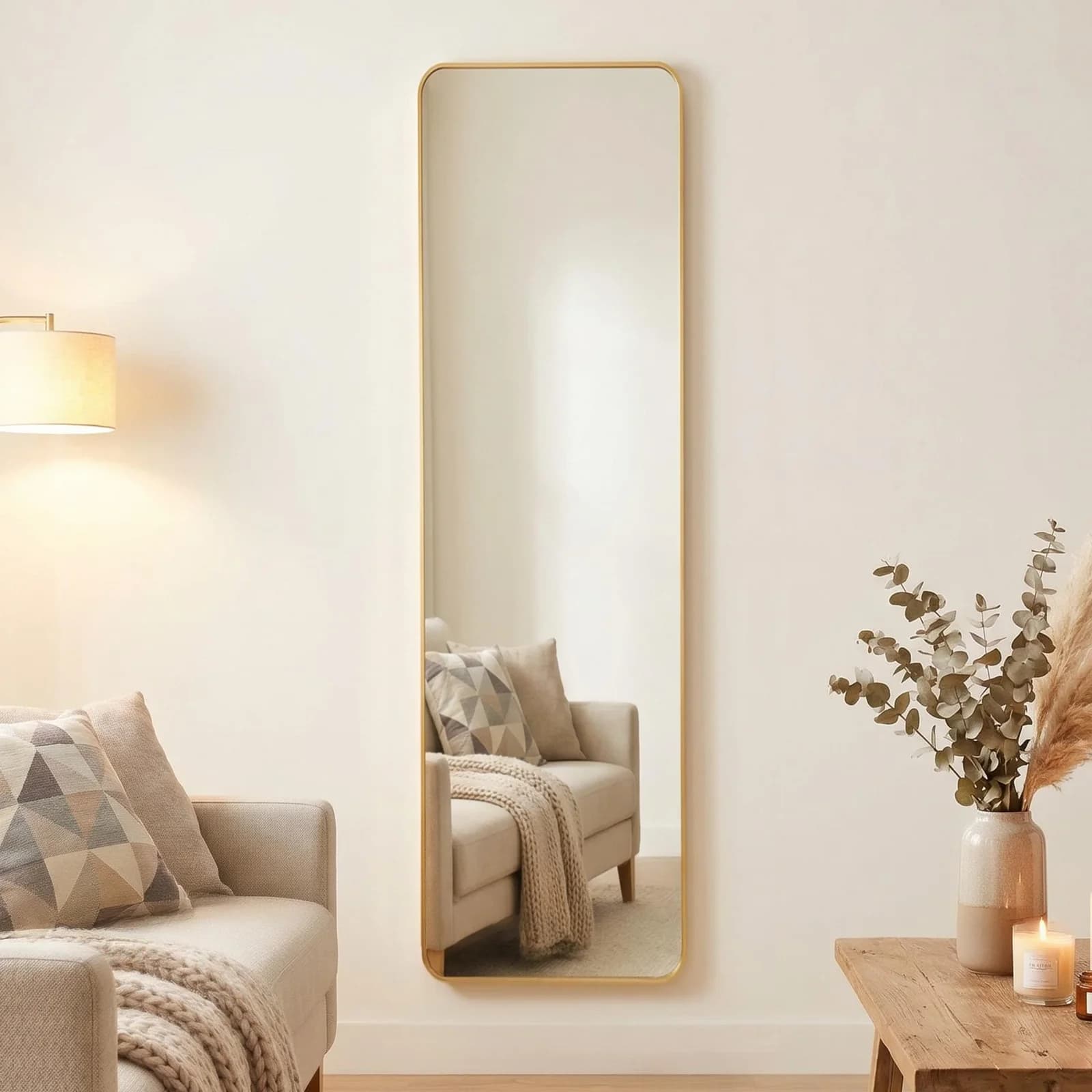 OTTO HOME Standspiegel Addrik Gold Glas Aluminium