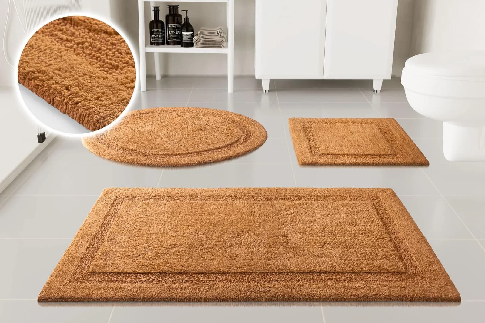 Badematte OTTO HOME "Meellor" Terrakotta Flauschig Baumwolle