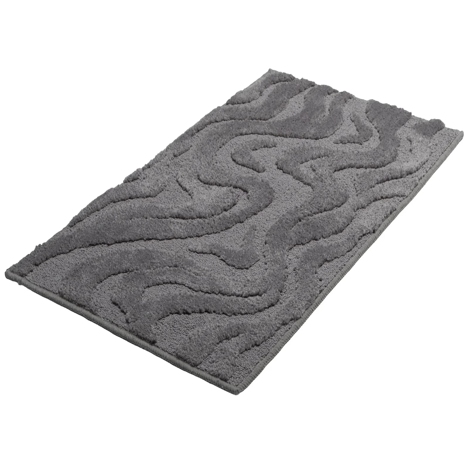 OTTO HOME Badematte Wave Grau 70x110 cm Polyester