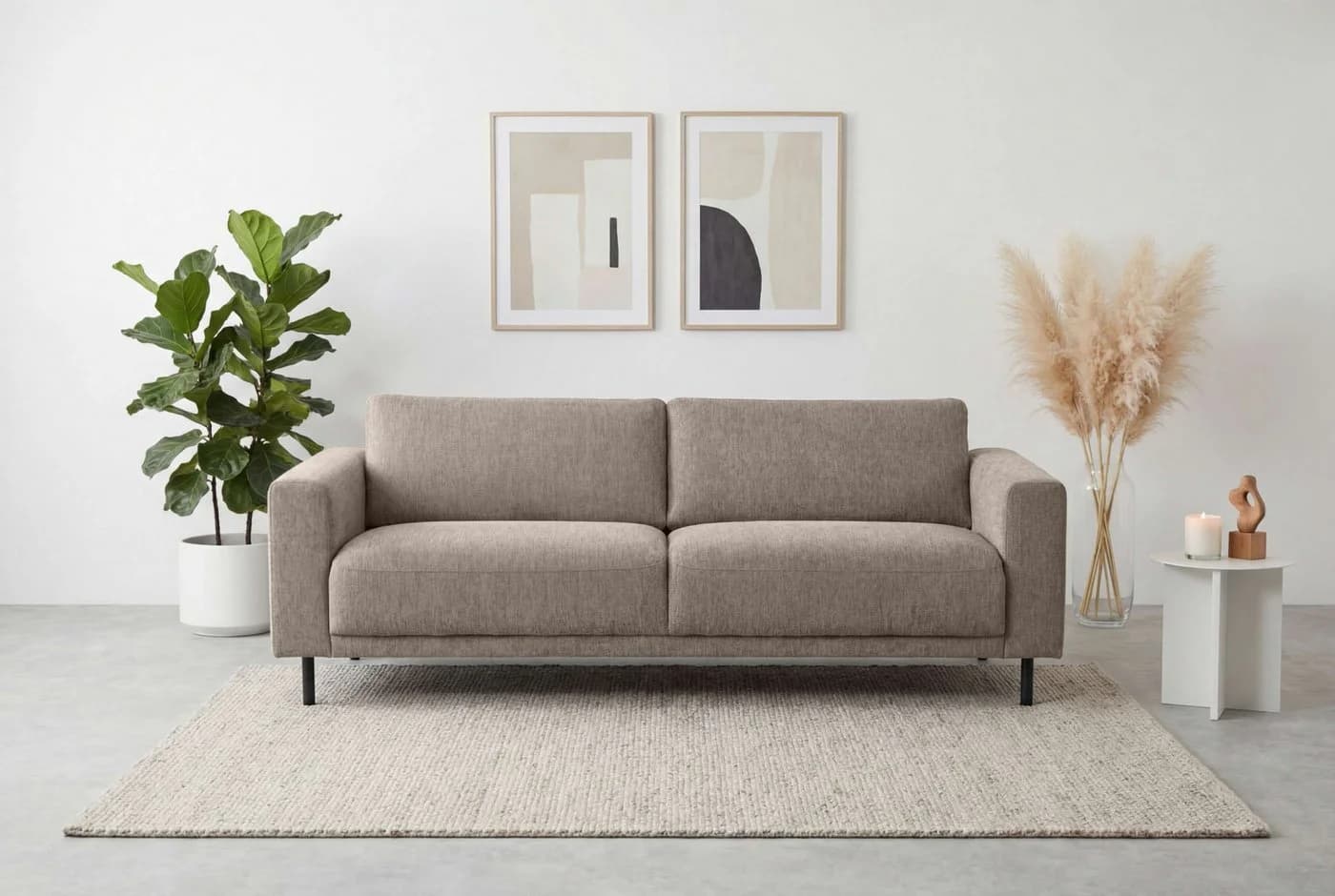 Home Affaire 3-Sitzer Sofa Sveeva Braun mit Wellenunterfederung - Bild 2