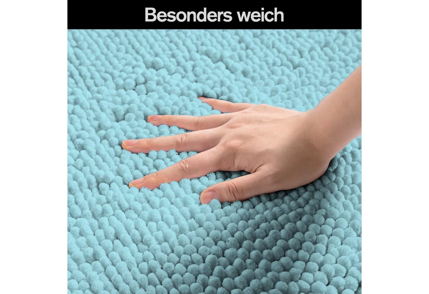 OTTO home Badematte Vanessa Chenille Blau Rutschfest - Bild 5