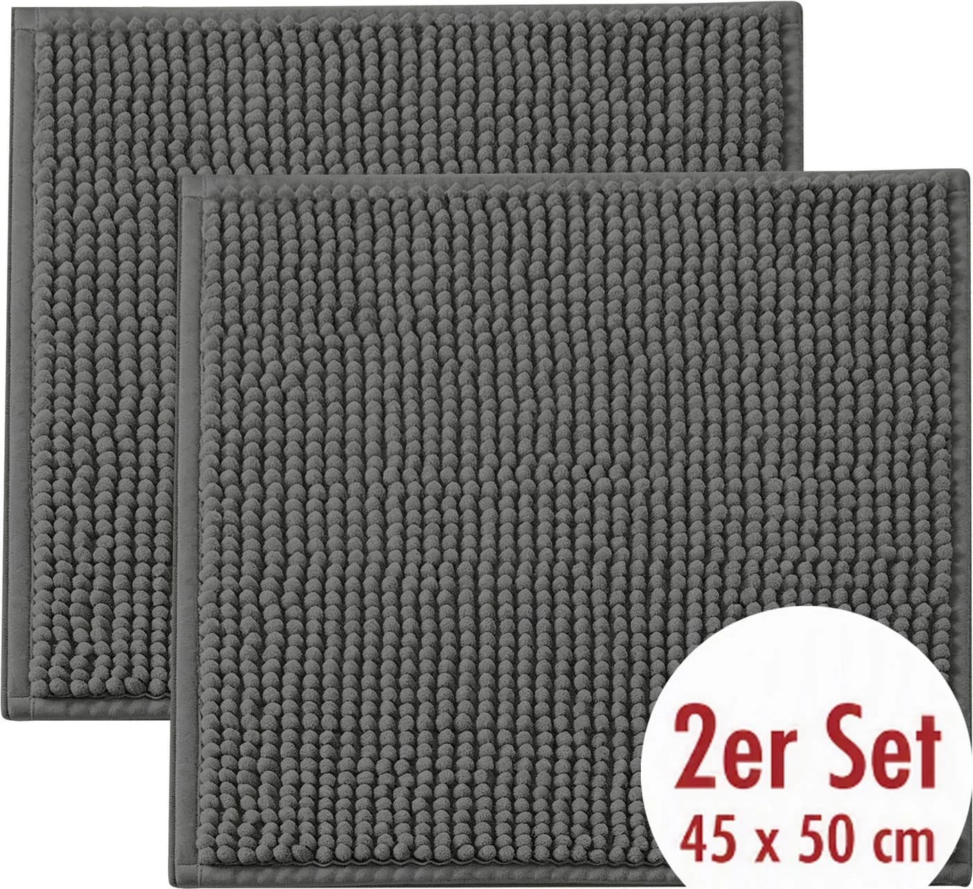 OTTO home Badematte Vanessa Chenille Grau Rutschhemmend - Bild 2
