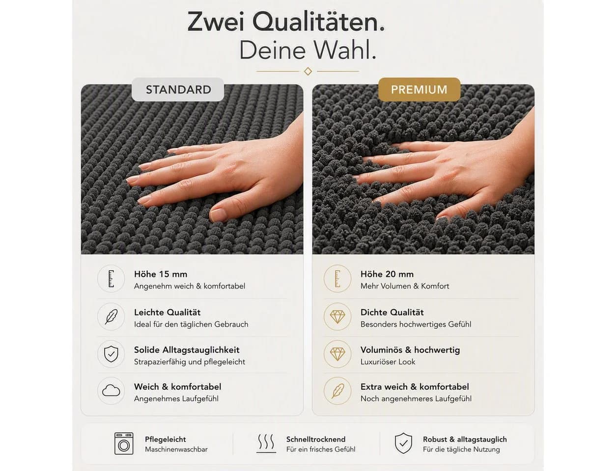 OTTO home Badematte Vanessa Chenille Grau Rutschhemmend - Bild 4