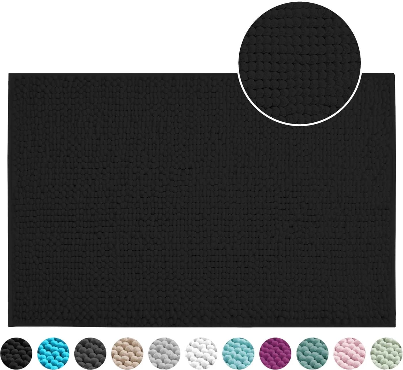 OTTO home Badematte Vanessa Chenille Schwarz Rutschhemmend - Bild 2