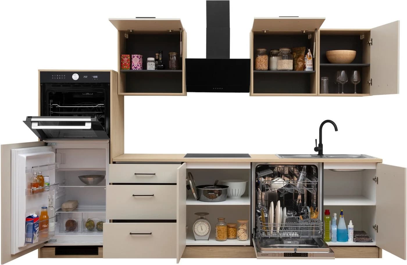 KOCHSTATION Küchenzeile KS-Kolari Modern Beige 290 cm - Bild 4