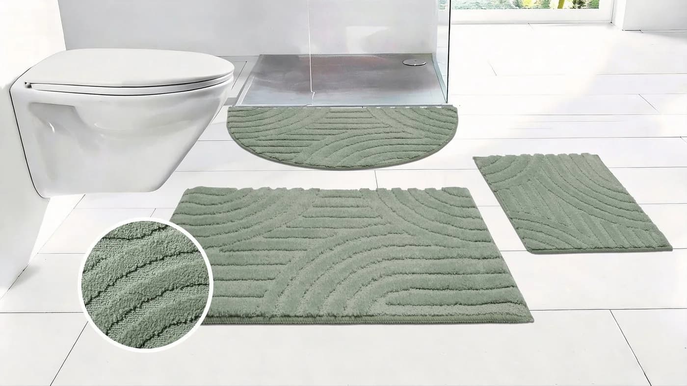 OTTO home Badematte Regona Scandi Grün Kunstfaser - Bild 2