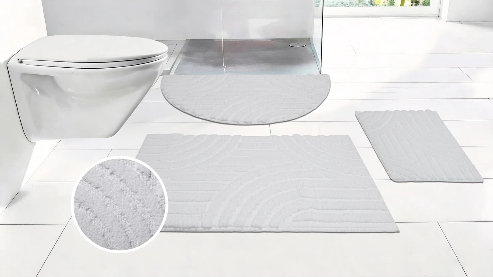 OTTO HOME Badematte Regona Scandi Weiß Polyester