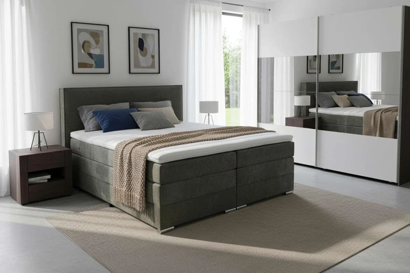 HOME AFFAIRE Boxspringbett Romeo 180x200 cm