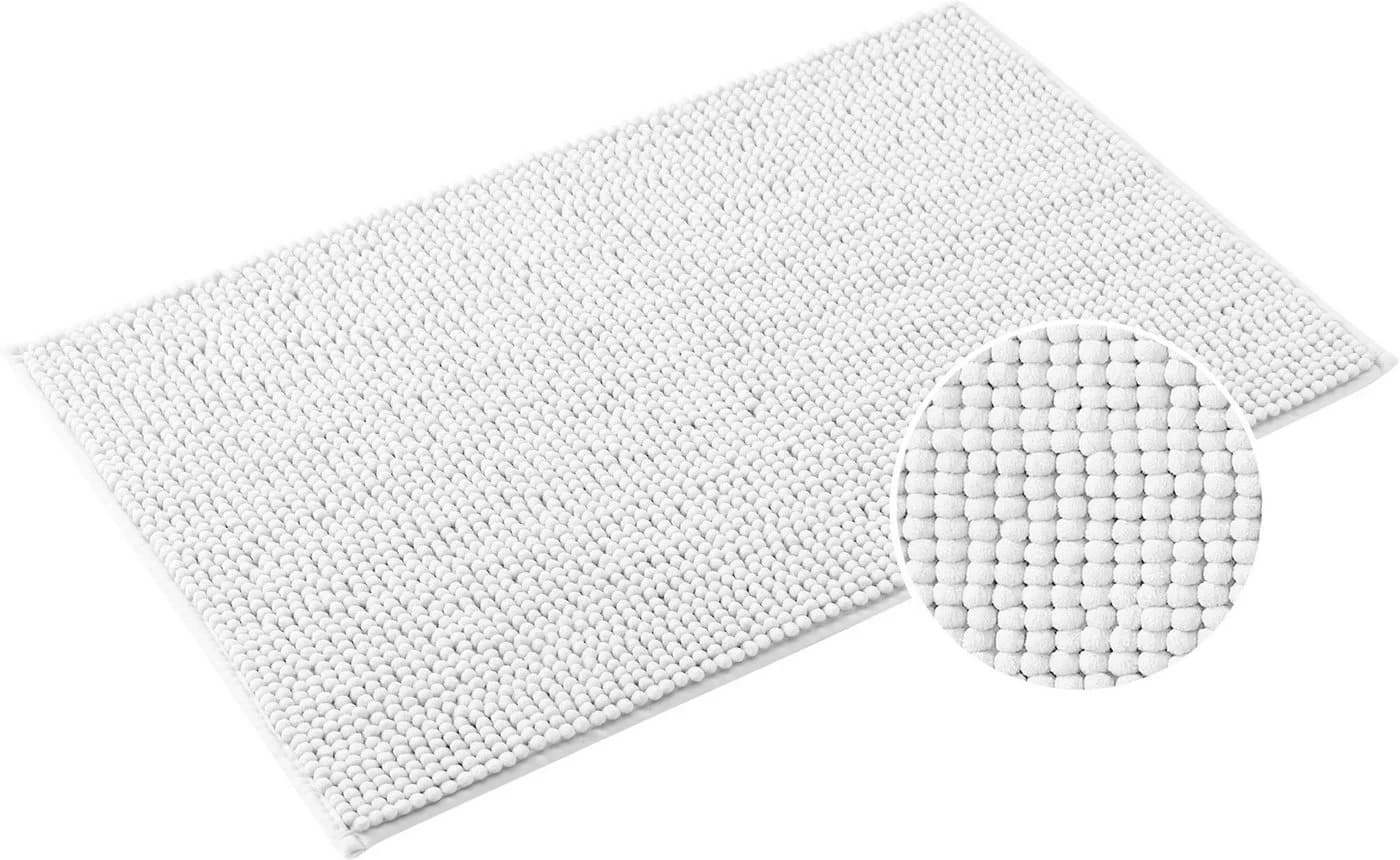 OTTO home Badematte Vanessa Chenille Weiß Rutschhemmend
