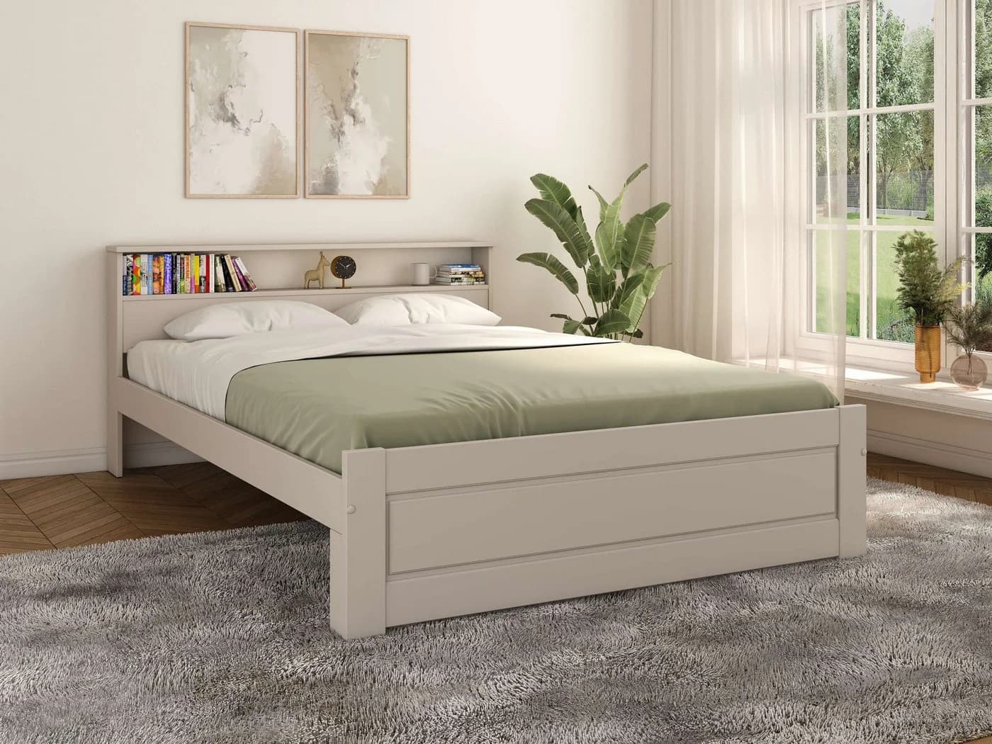 OTTO HOME FLAVION Massivholzbett 140x200 kaschmir FSC - Bild 2
