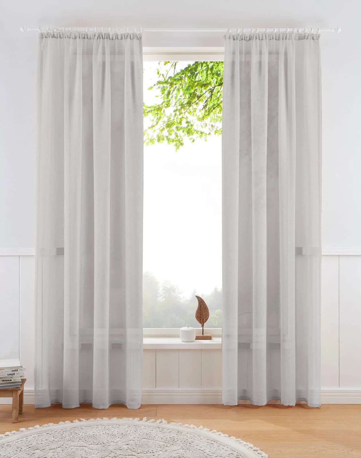 OTTO HOME Gardine TENDER Hellgrau Polyester Kräuselband