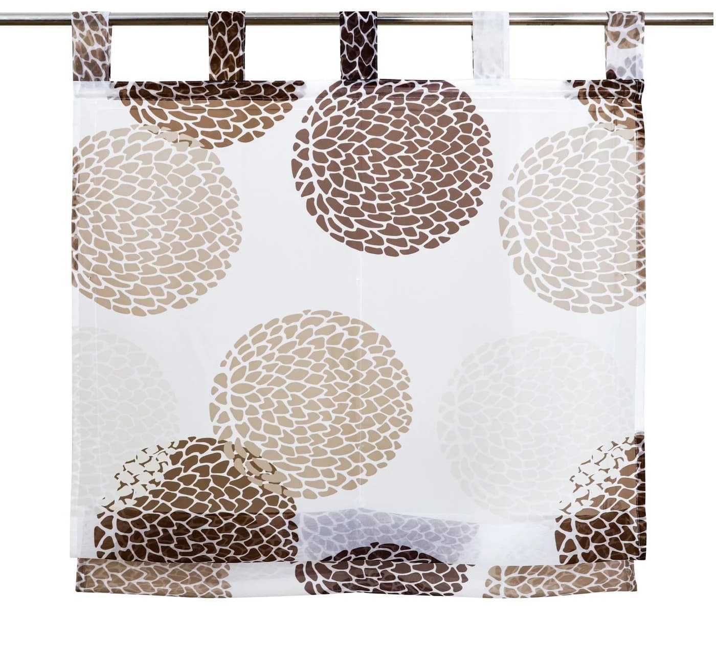 OTTO home Raffrollo Belem Braun Transparent Voile Kreismotiv