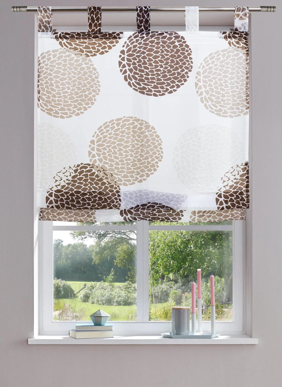 OTTO HOME Raffrollo Belem Braun Transparent Voile Polyester