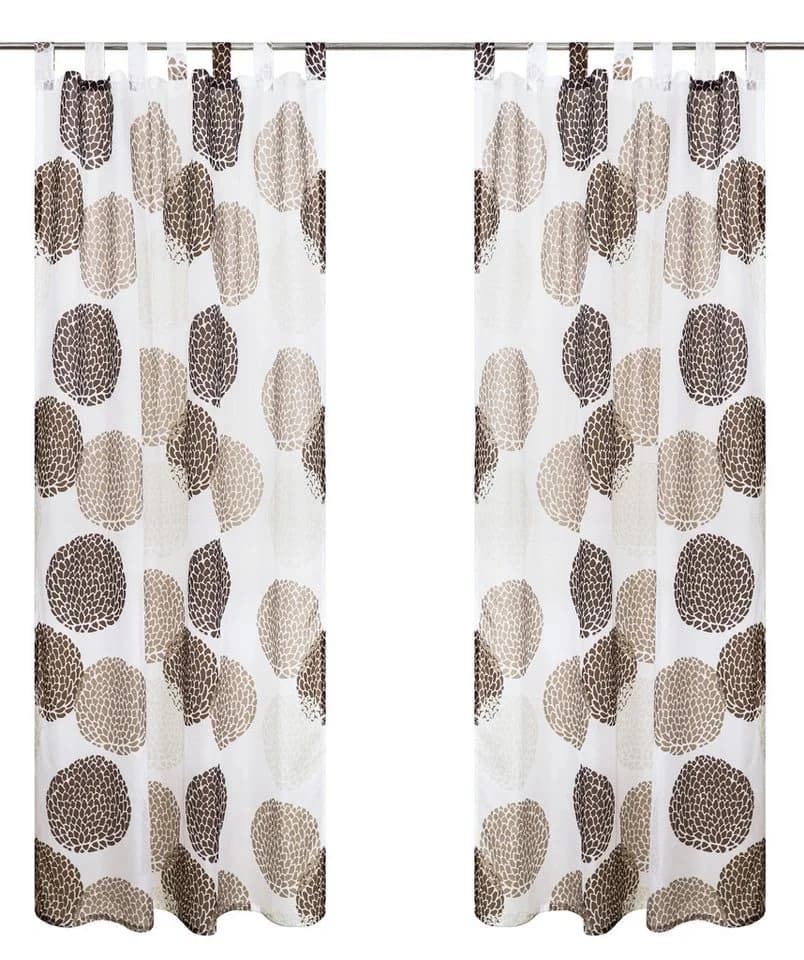 OTTO HOME Gardine Belem Braun Transparent Voile Kreismotiv
