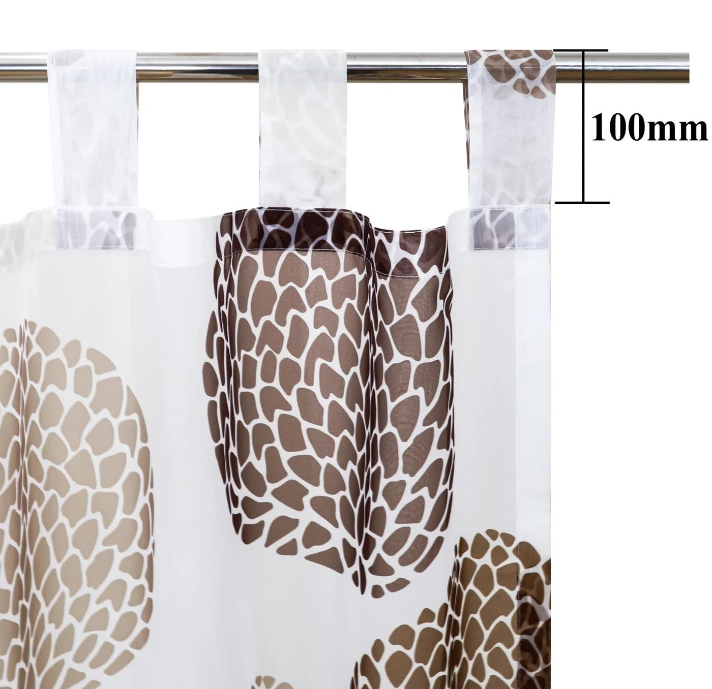 OTTO HOME Gardine Belem Braun Transparent Voile Kreismotiv - Bild 4