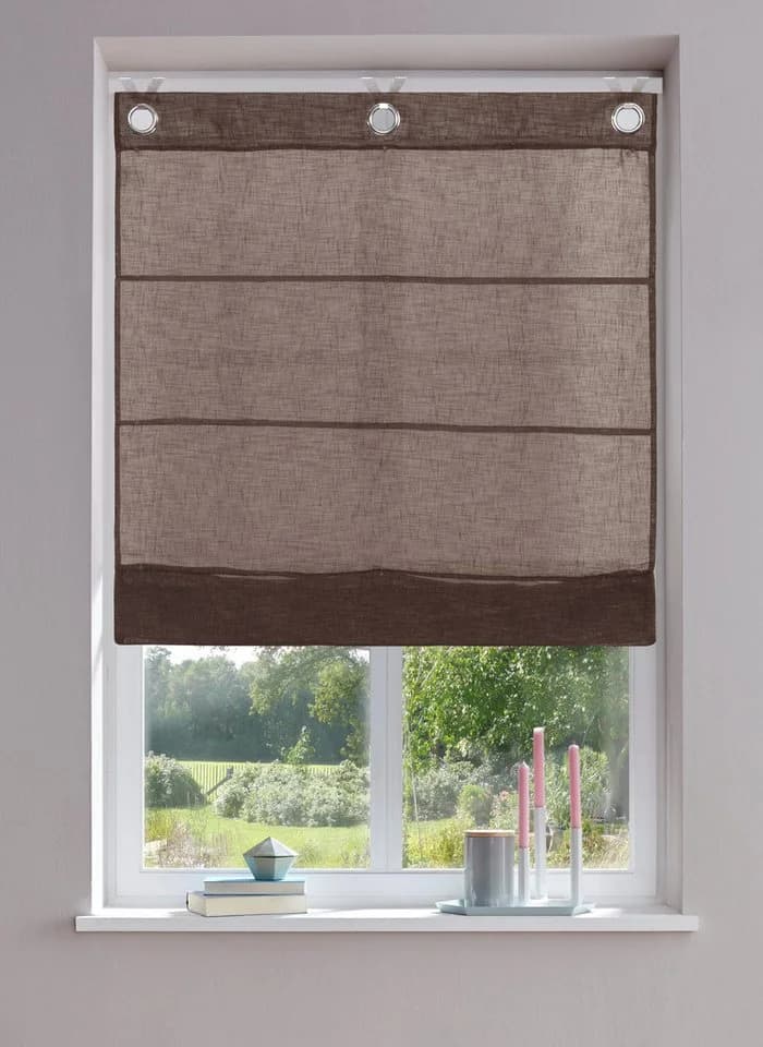 OTTO home Raffrollo Fiete Braun Leinenoptik Polyester - Bild 2