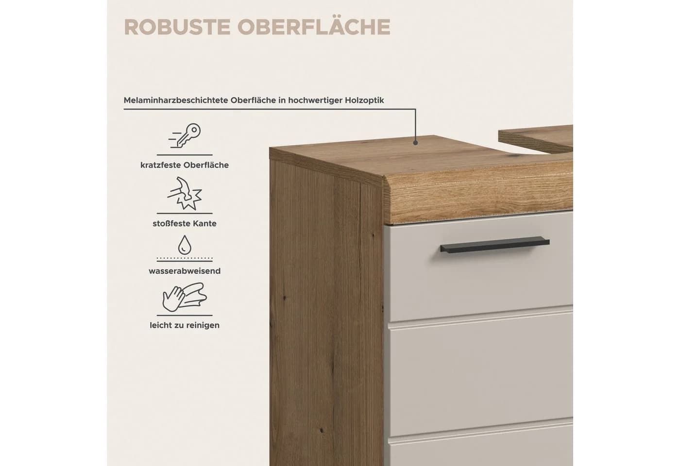 welltime Waschbeckenunterschrank SIENA Eiche-Nachbildung 60cm - Bild 2