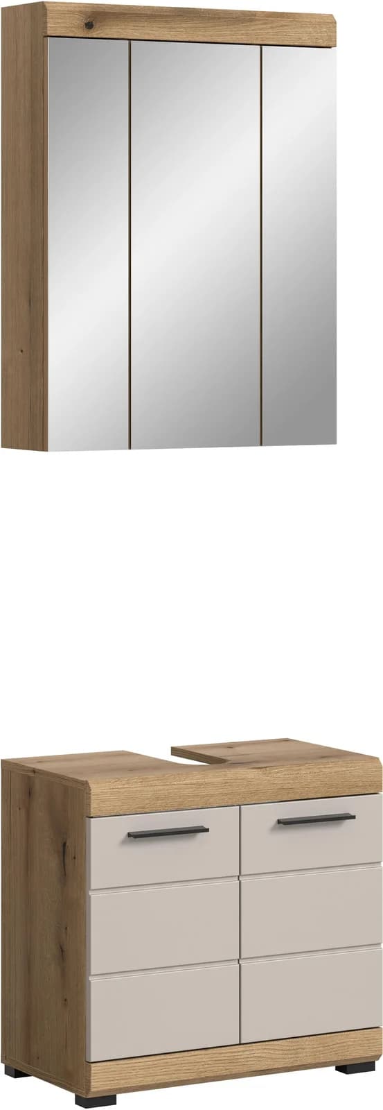 WELLTIME Badmöbel-Set Siena 2-tlg. Evoke Oak Nachbildung
